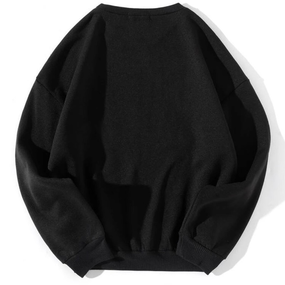 Letter Graphic Top Shoulder Thermal Pullover - Picture 3 of 3